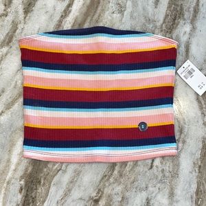 Hollister Stripe Ribbed Tube Top